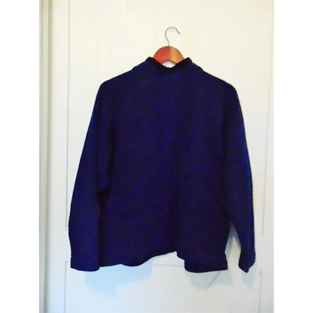 The North Face 1/2 Zip Blue Fleece Pullover Jacket‎ Men's Sz M Polartec